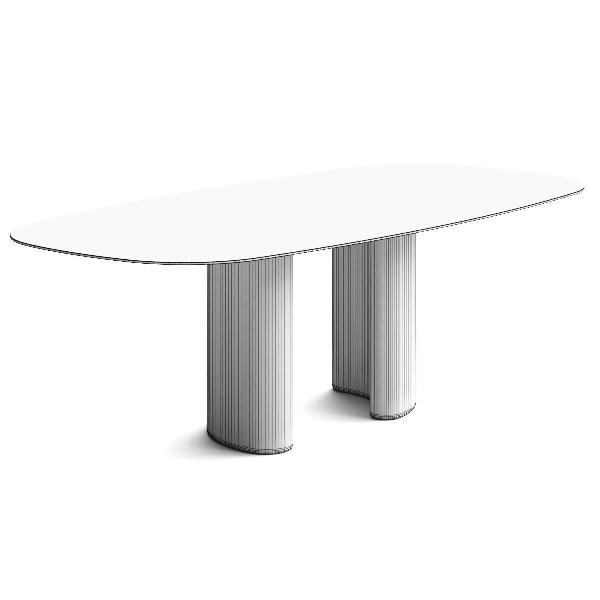 Naturedesign Tide Glass Dining Table 3D model_3