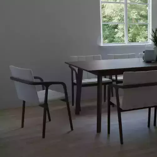 Dining Set 8 Chairs B2C Elm