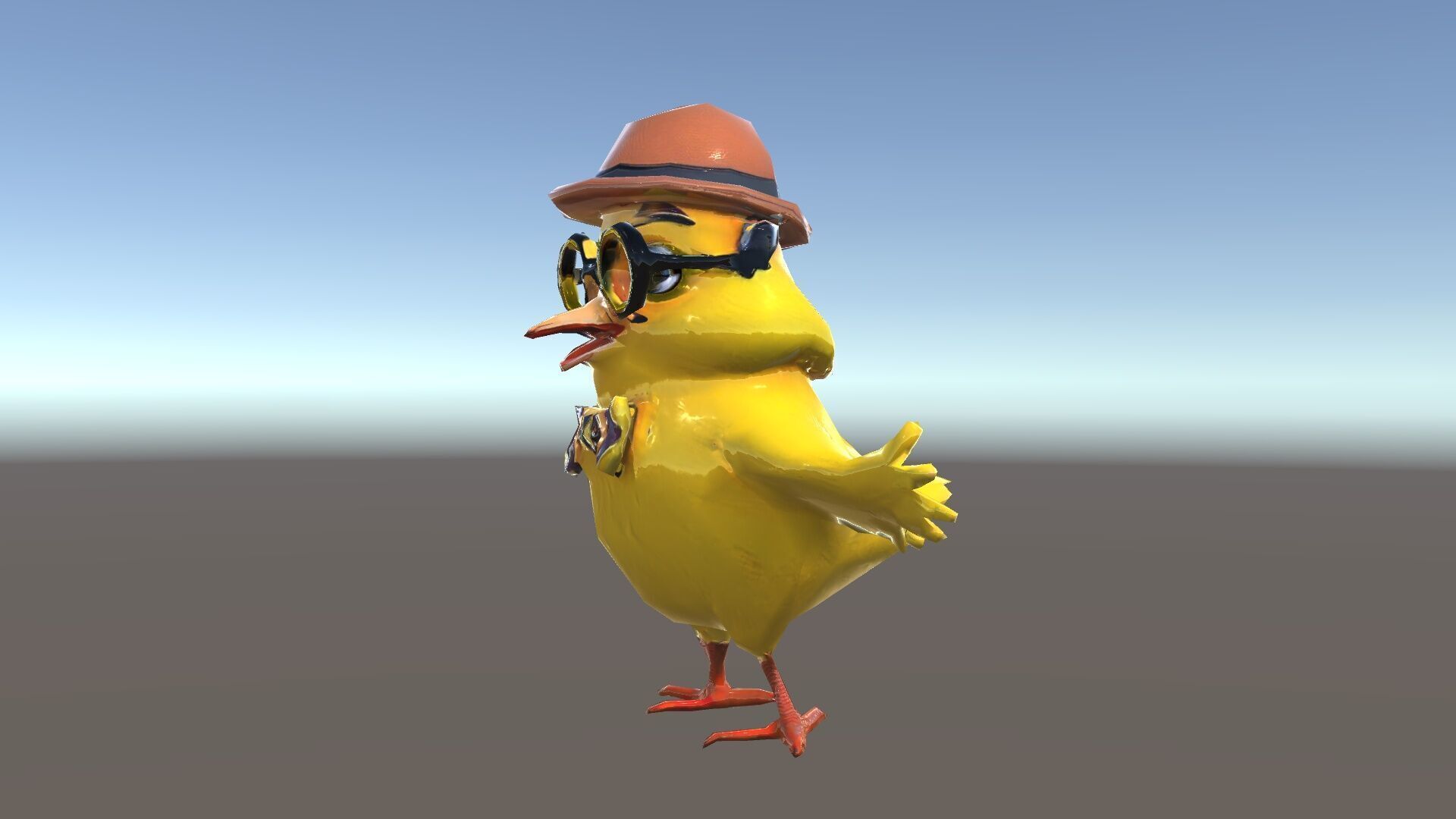 Chirpy the Cheerful Chick  Rigged and Animated D Character Model Low-poly 3D model_34