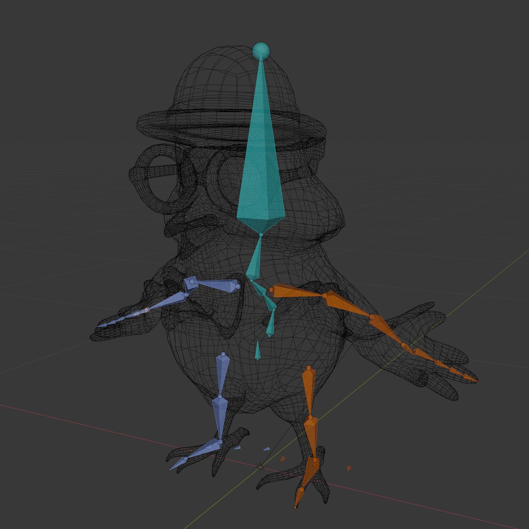 Chirpy the Cheerful Chick  Rigged and Animated D Character Model Low-poly 3D model_6