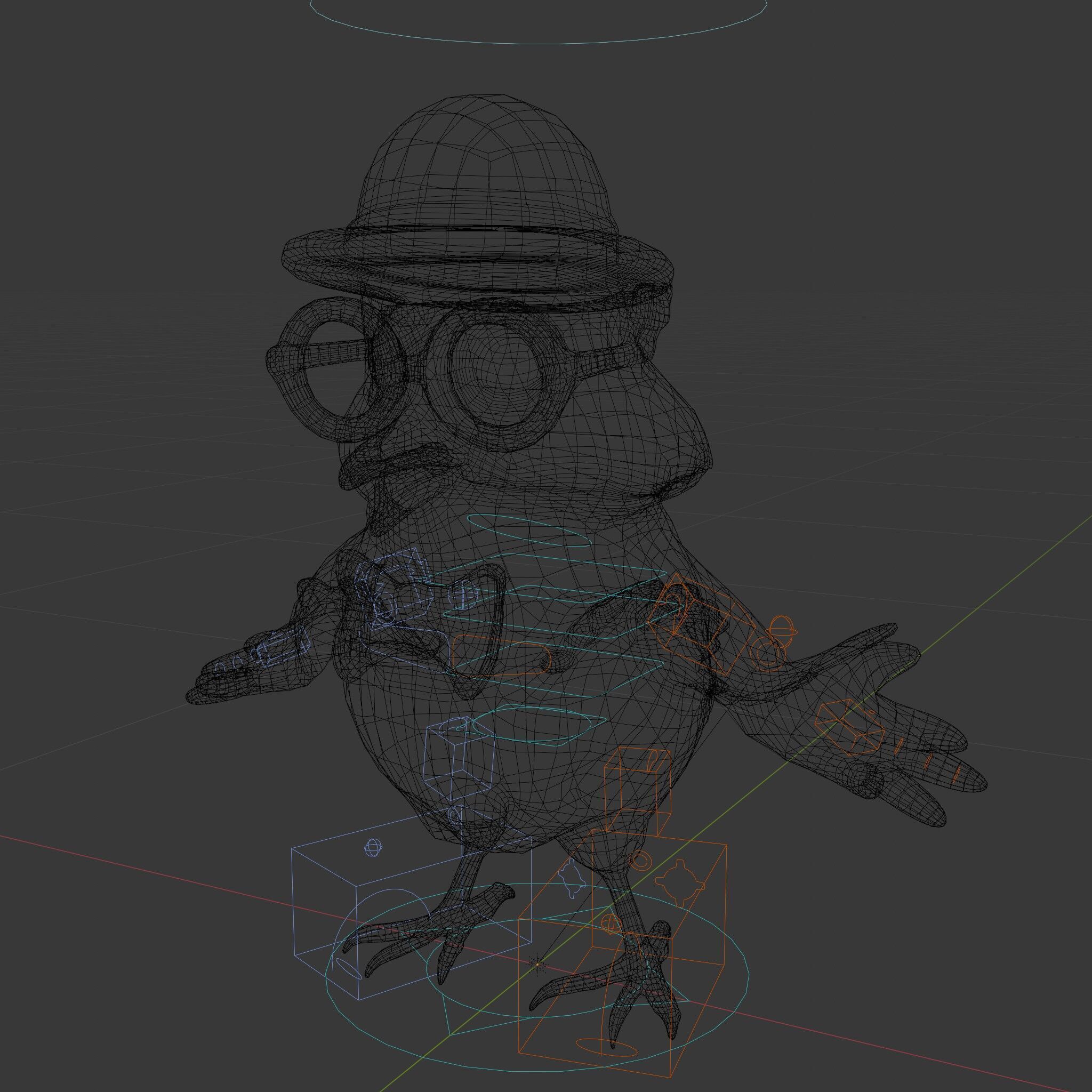 Chirpy the Cheerful Chick  Rigged and Animated D Character Model Low-poly 3D model_8