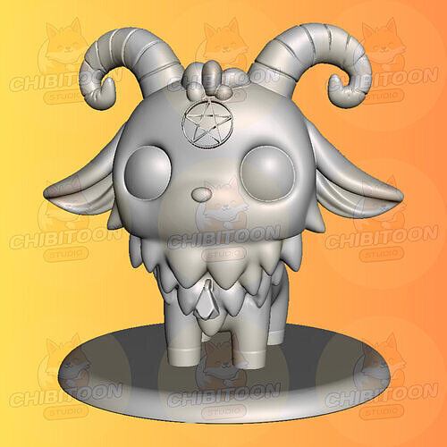 Lilith The Mystical Pagan Goat Chibi Kawaii 3D print model