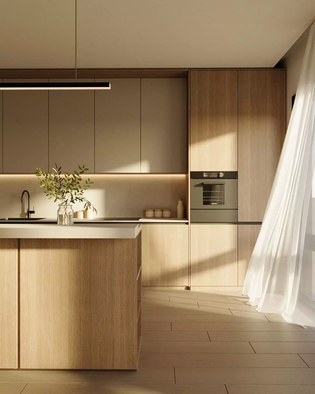Contemporary Kitchen Scene Realistic 3D Model 3ds Max Corona 3D model
