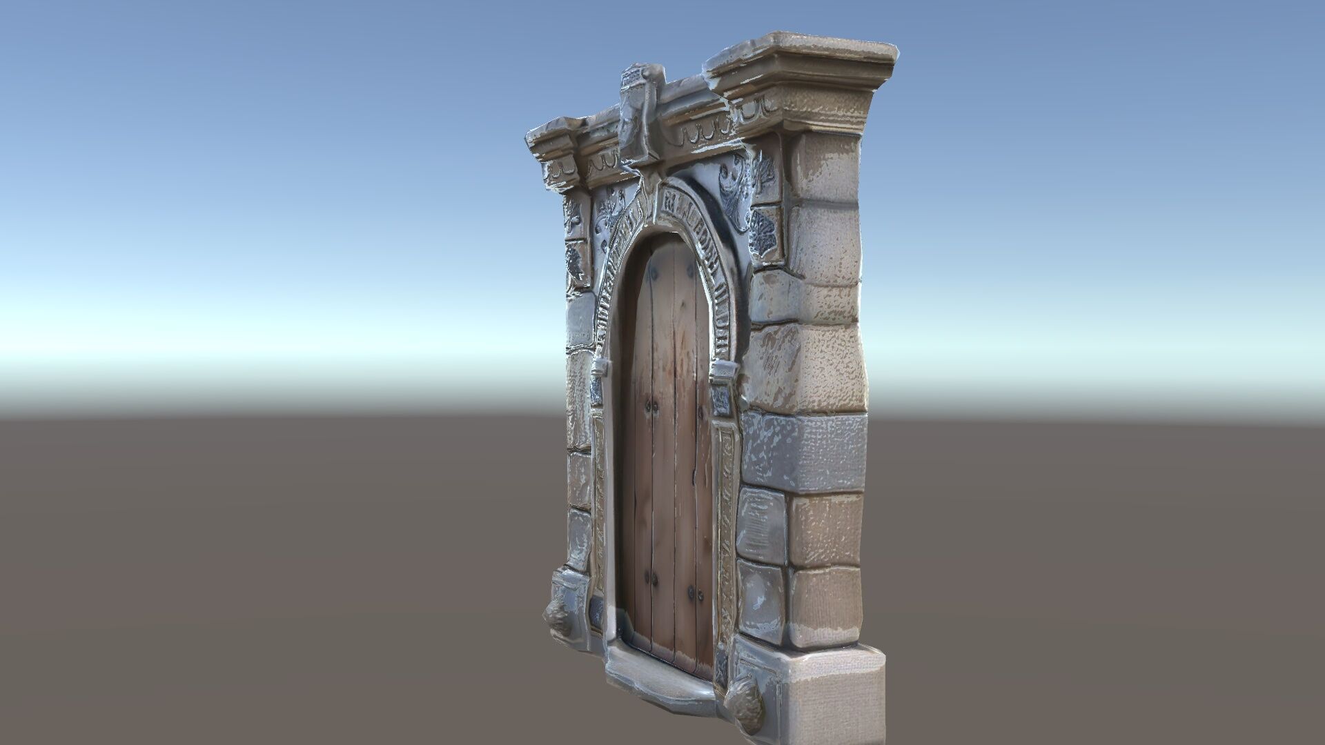 Gothic Stone Archway Door Model Pack Low-poly 3D model_34