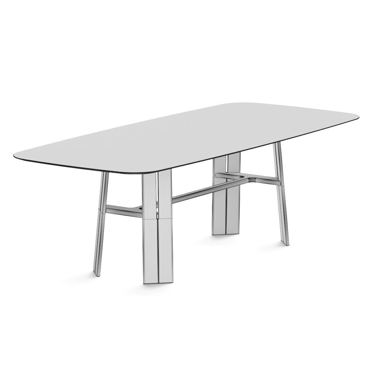 Poltrona Frau Duo Dining Table 3D model_3