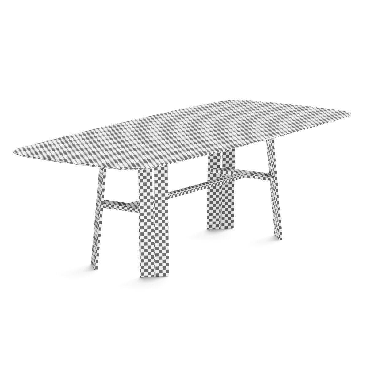 Poltrona Frau Duo Dining Table 3D model_2