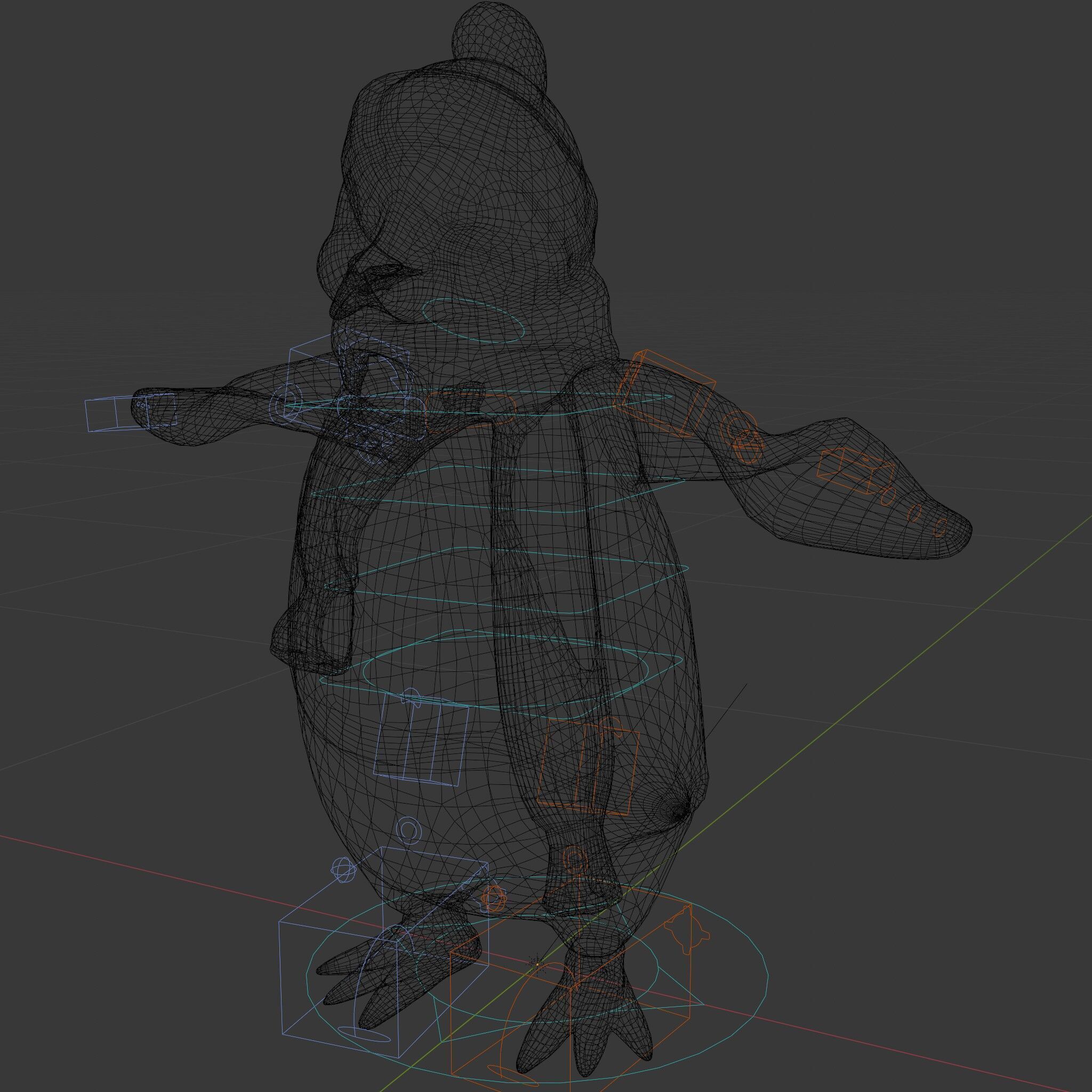 Charming Penguin Character Rigged and Animated with Winter Ac... Low-poly 3D model_6
