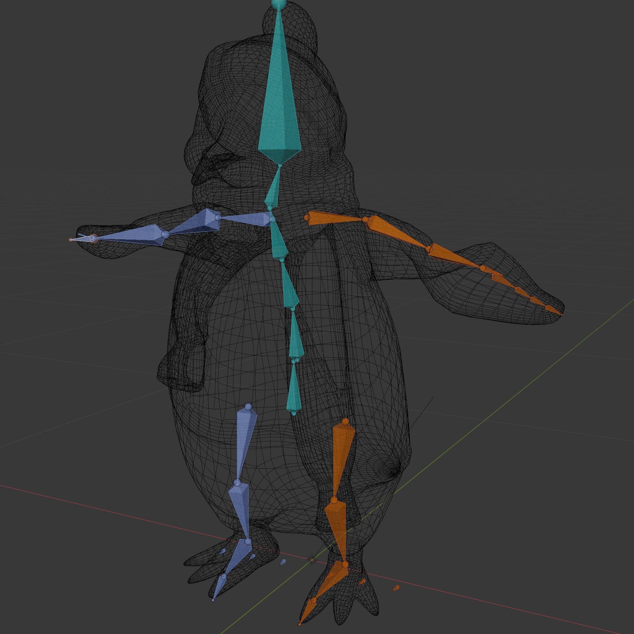 Charming Penguin Character Rigged and Animated with Winter Ac... Low-poly 3D model_8