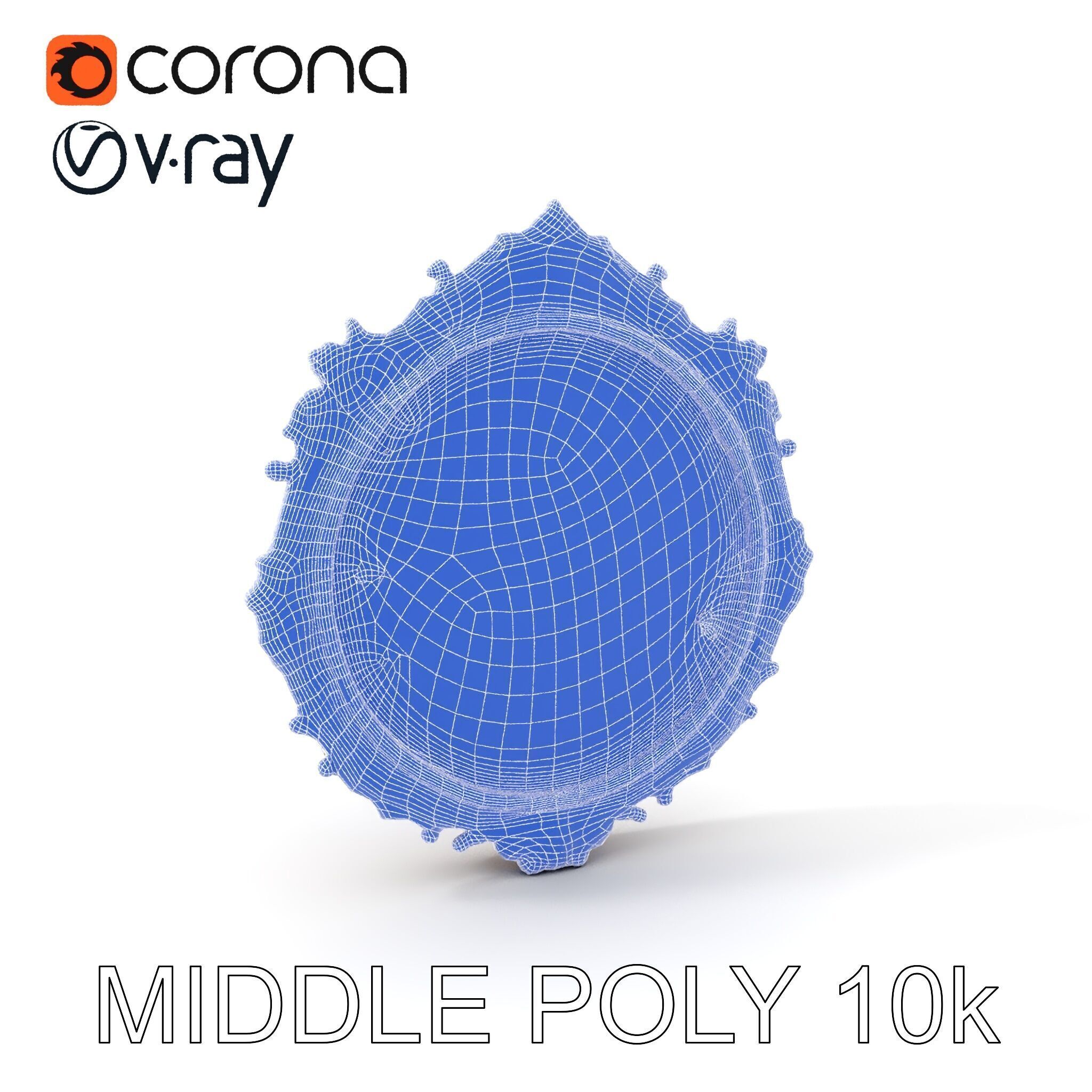 Ornate Oval Mirror Frame model pack Low-poly 3D model_10