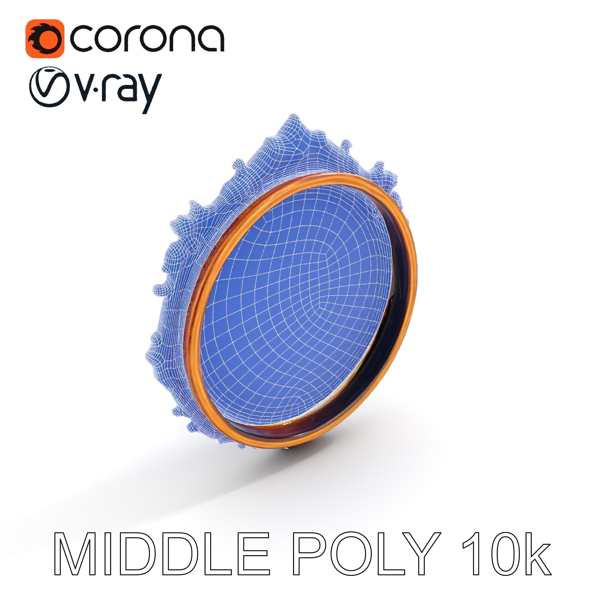 Ornate Oval Mirror Frame model pack Low-poly 3D model_21