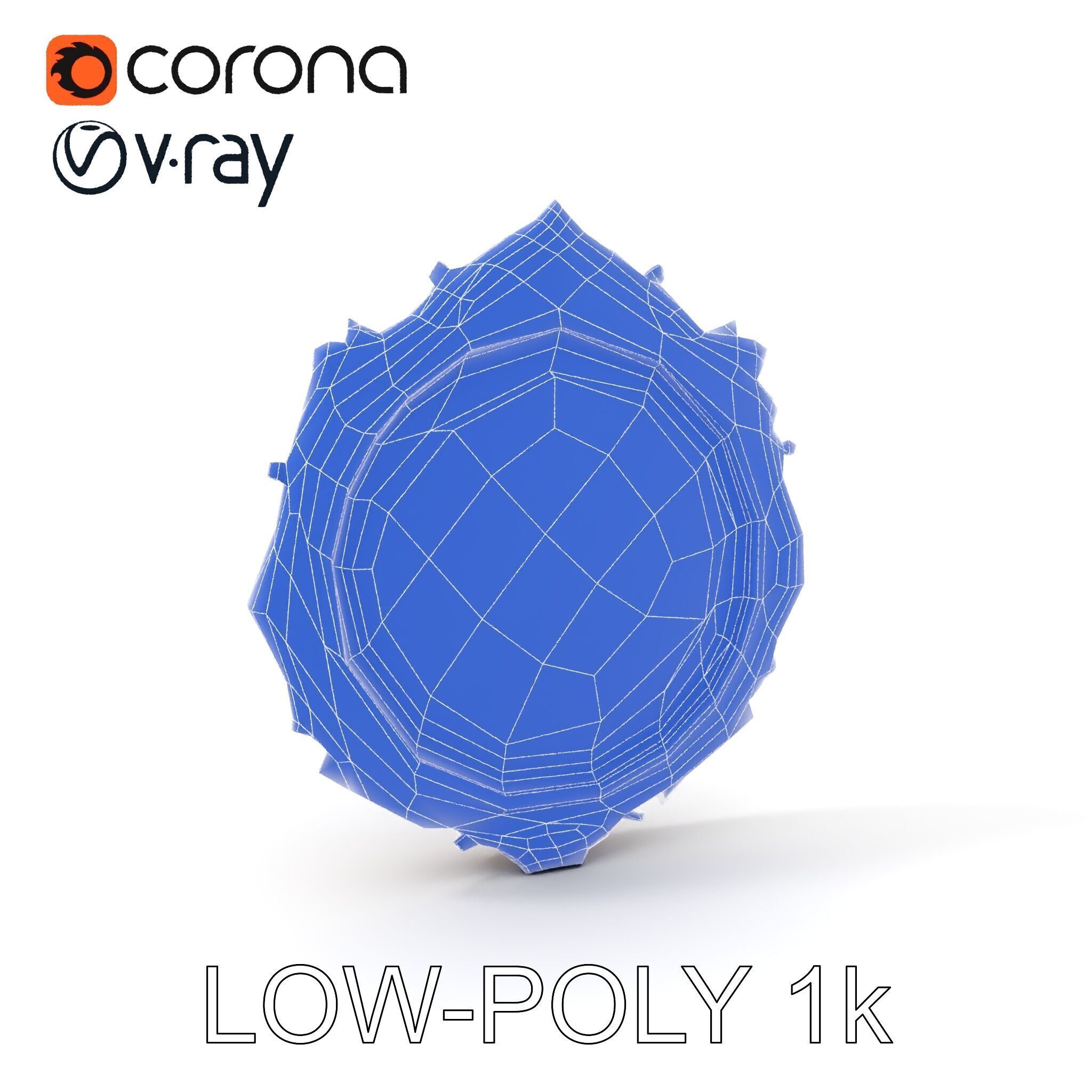 Ornate Oval Mirror Frame model pack Low-poly 3D model_22