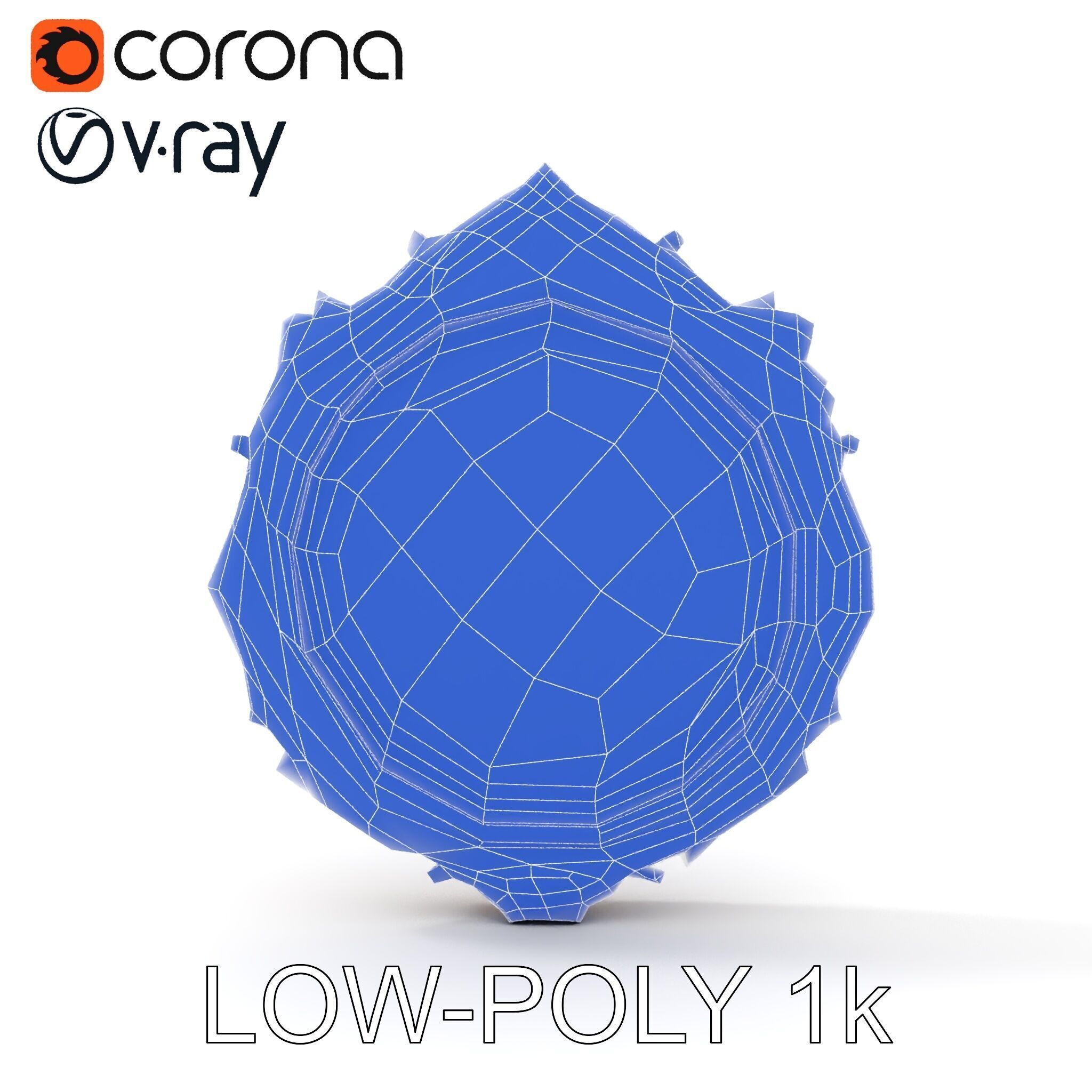 Ornate Oval Mirror Frame model pack Low-poly 3D model_28