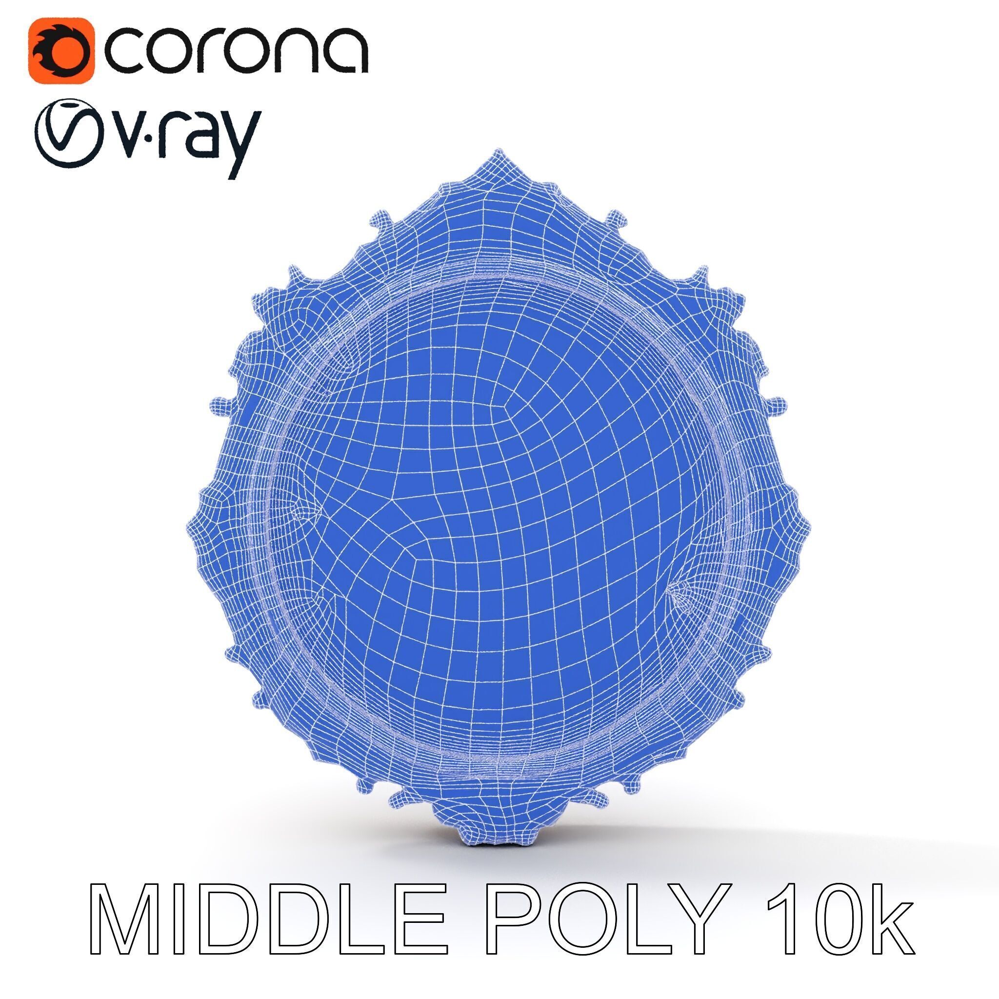 Ornate Oval Mirror Frame model pack Low-poly 3D model_27