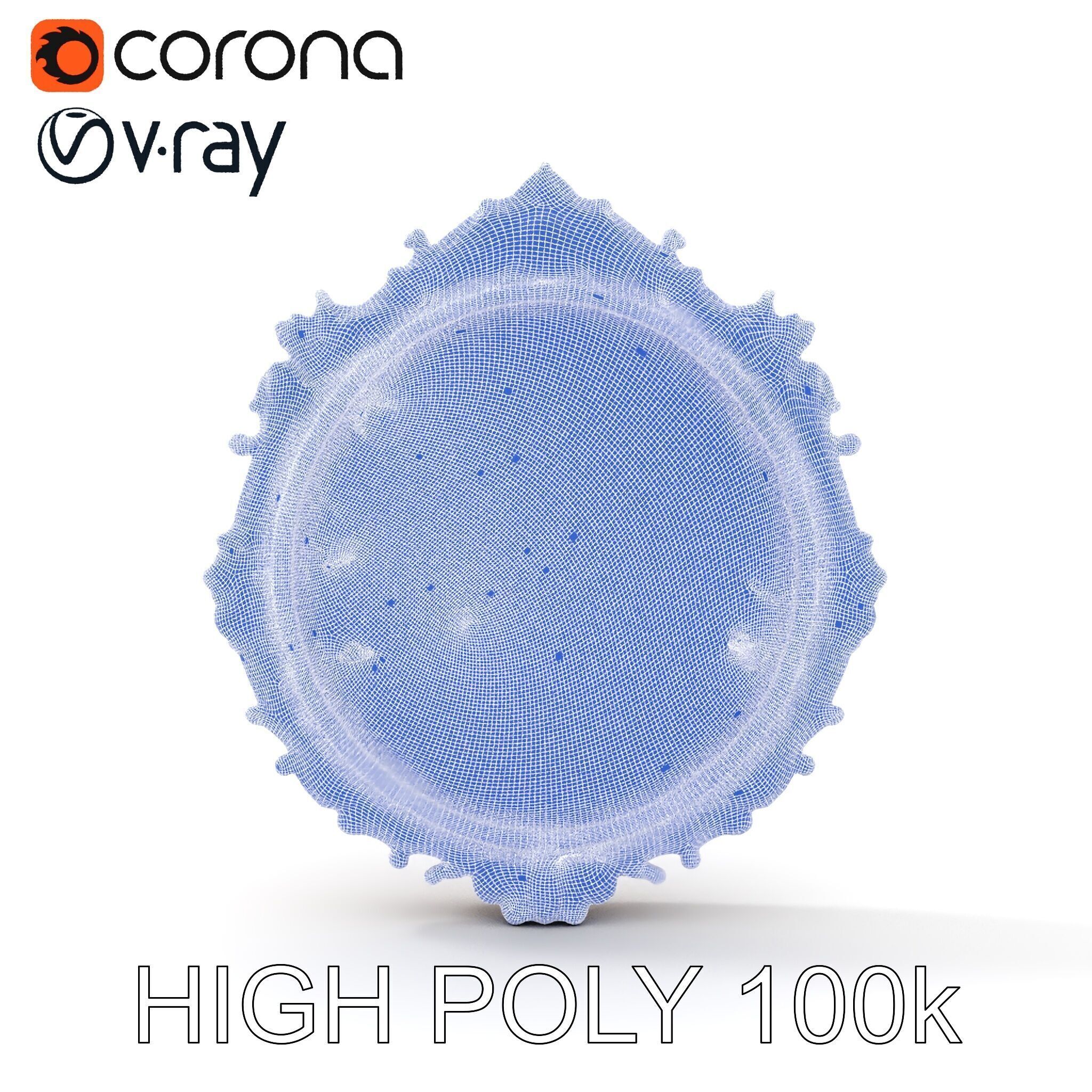 Ornate Oval Mirror Frame model pack Low-poly 3D model_32