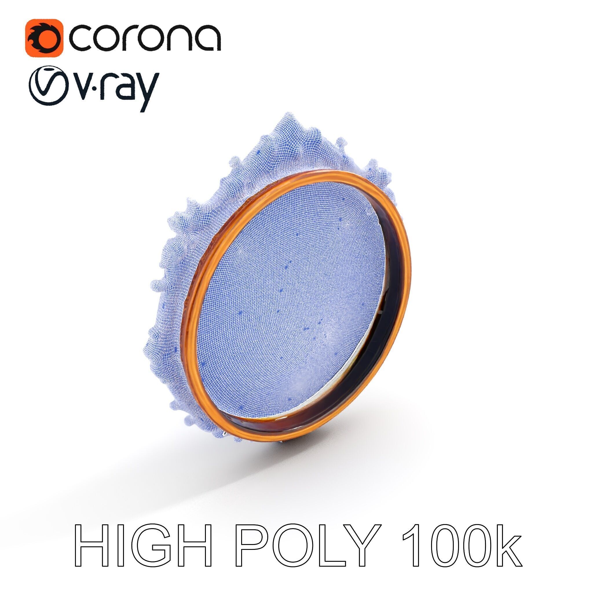 Ornate Oval Mirror Frame model pack Low-poly 3D model_29