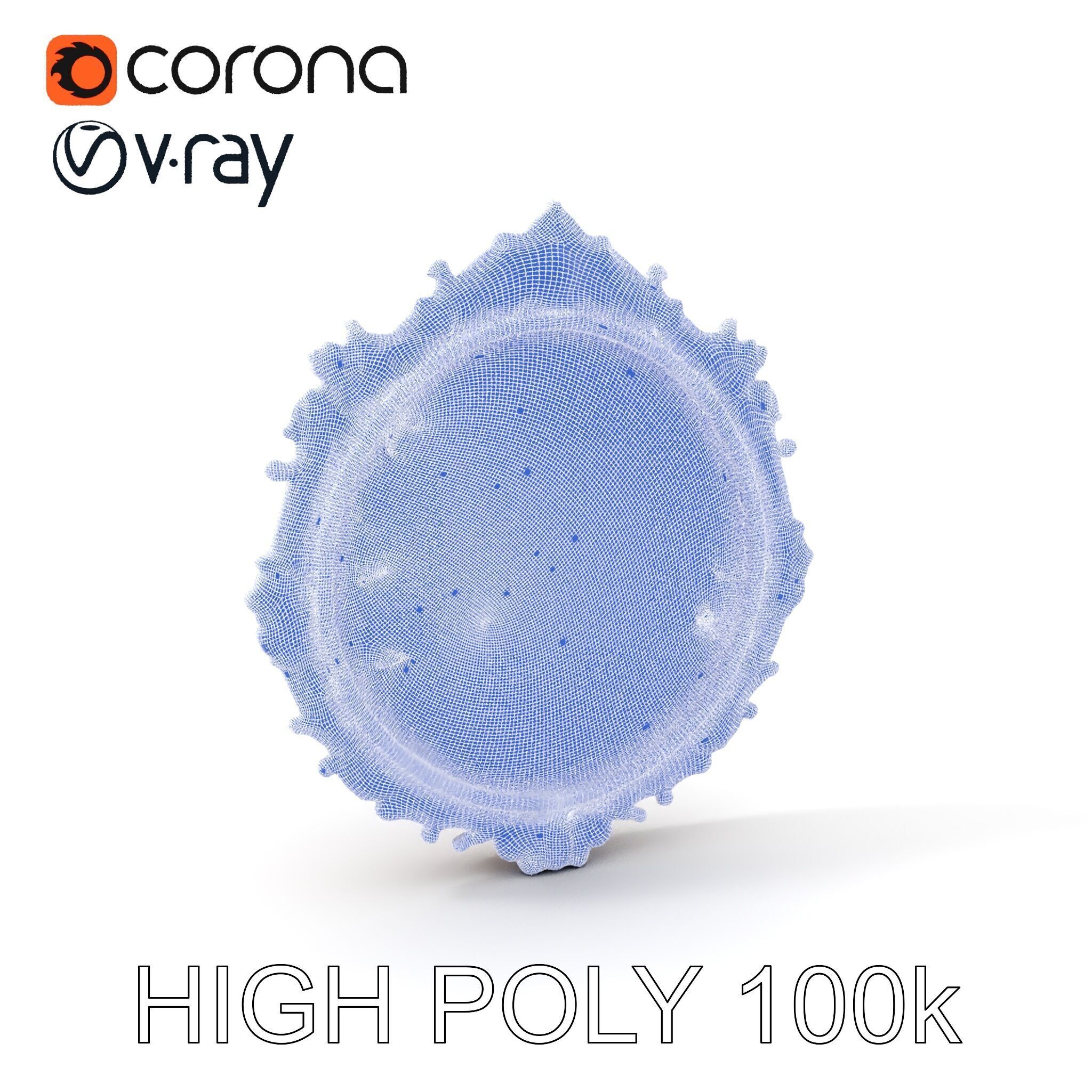 Ornate Oval Mirror Frame model pack Low-poly 3D model_4