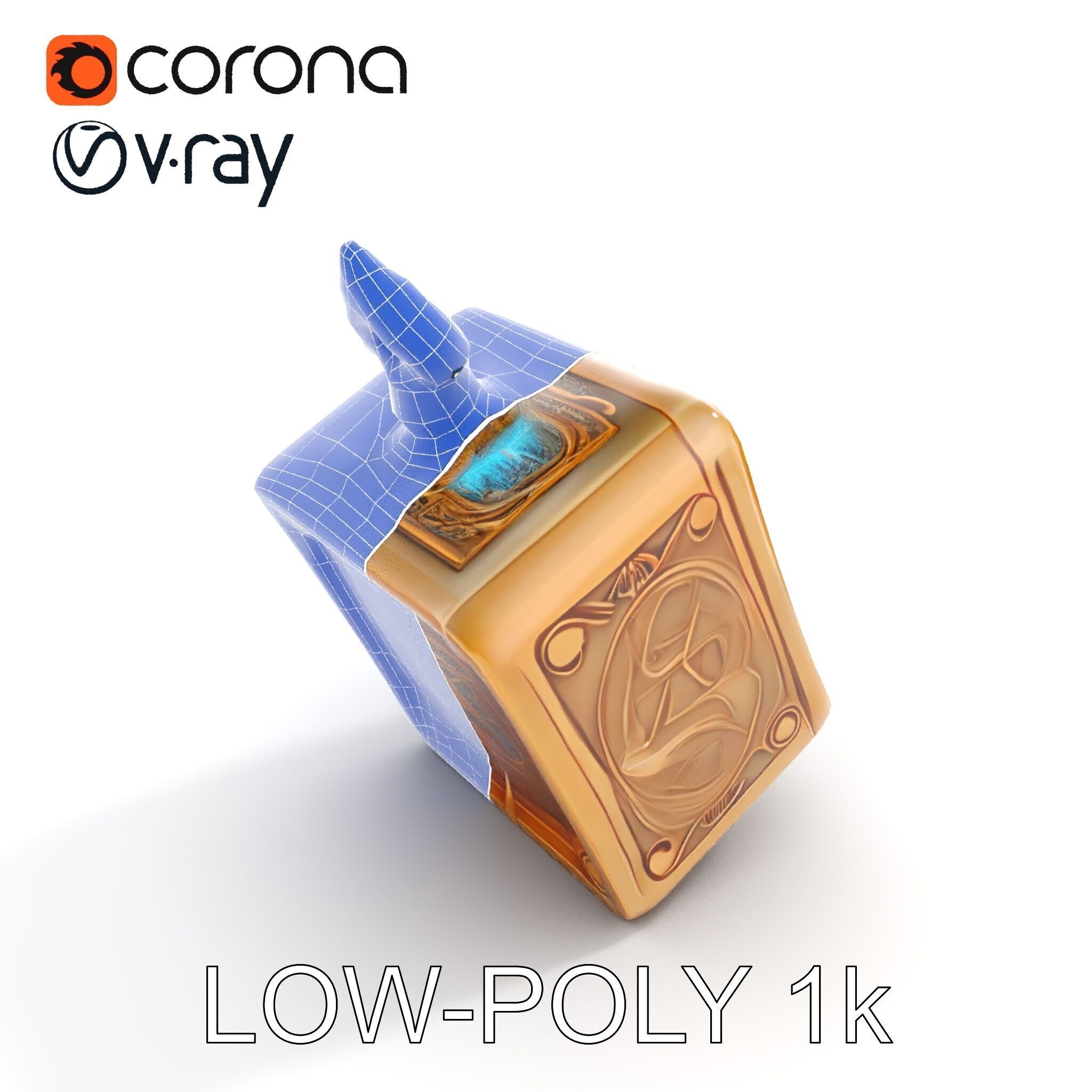 Mystical Artifact Model Pack with Glowing Elements Low-poly 3D model_26