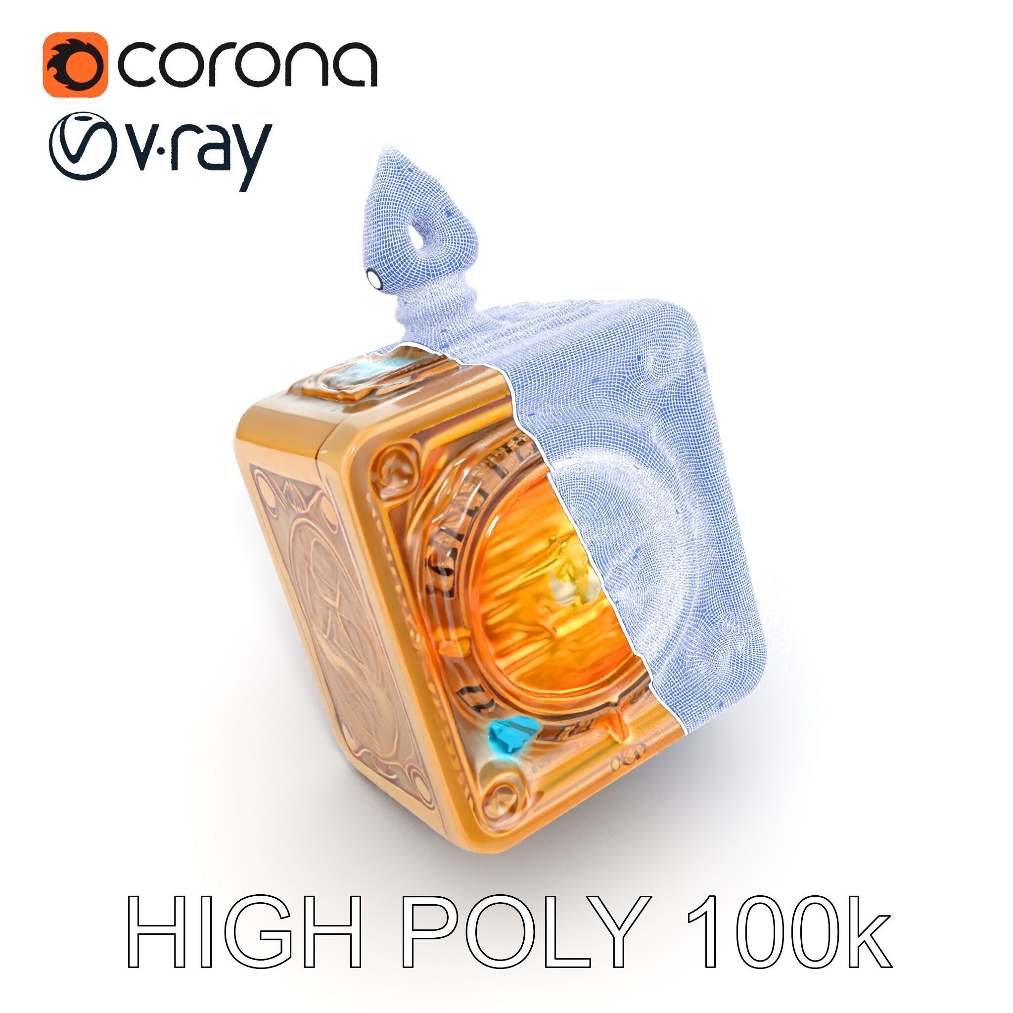 Mystical Artifact Model Pack with Glowing Elements Low-poly 3D model_32