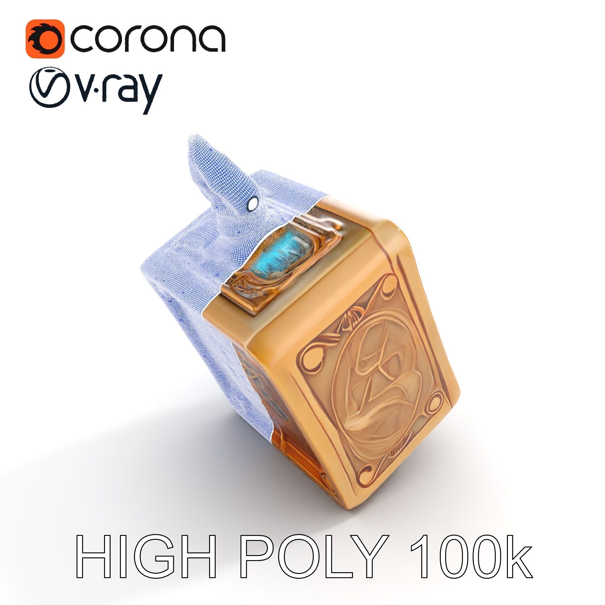 Mystical Artifact Model Pack with Glowing Elements Low-poly 3D model_24