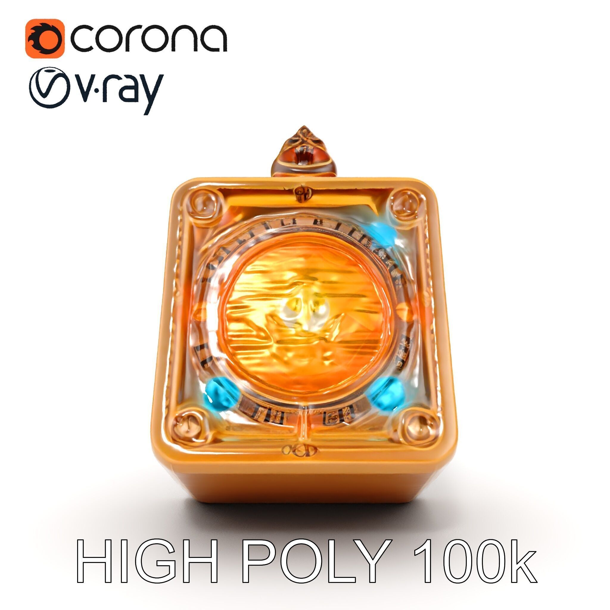 Mystical Artifact Model Pack with Glowing Elements Low-poly 3D model_16