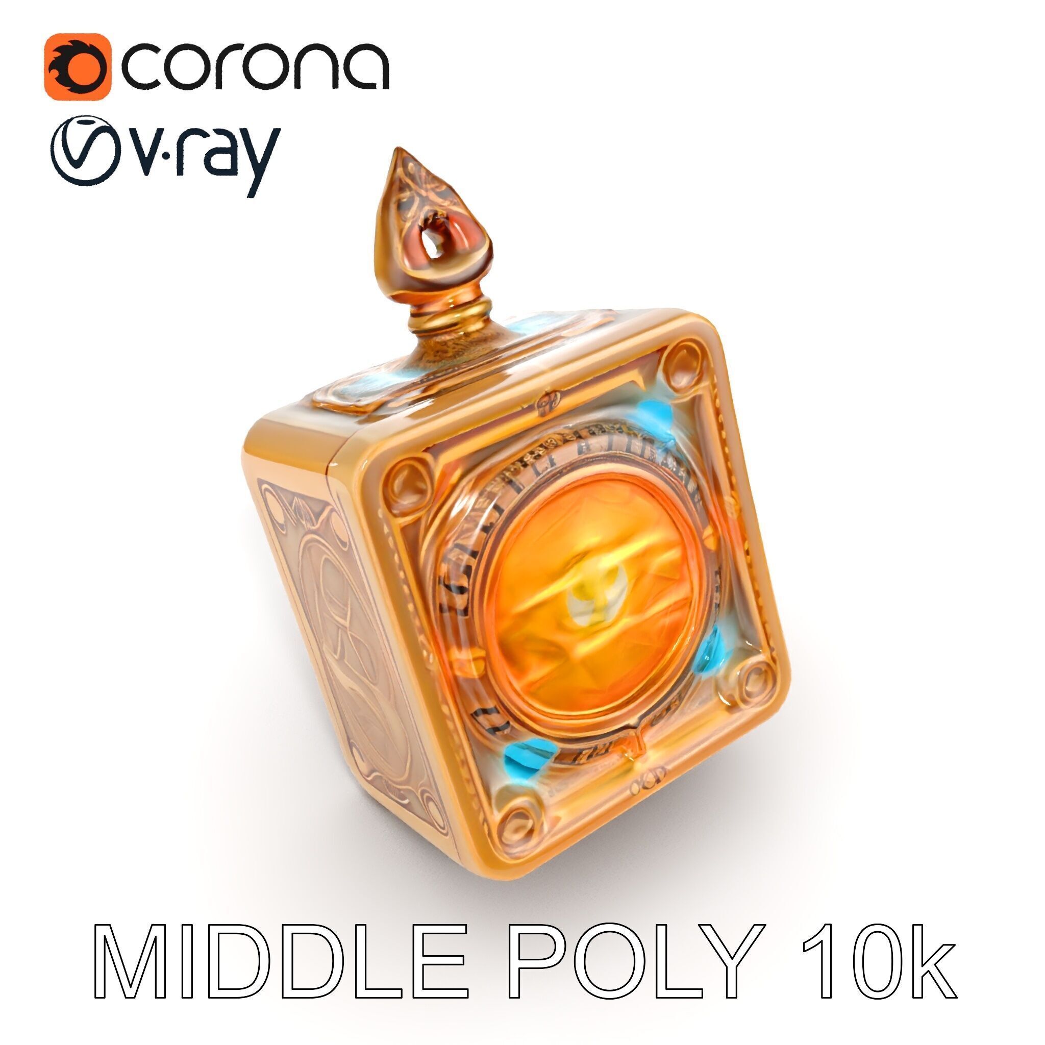 Mystical Artifact Model Pack with Glowing Elements Low-poly 3D model_11