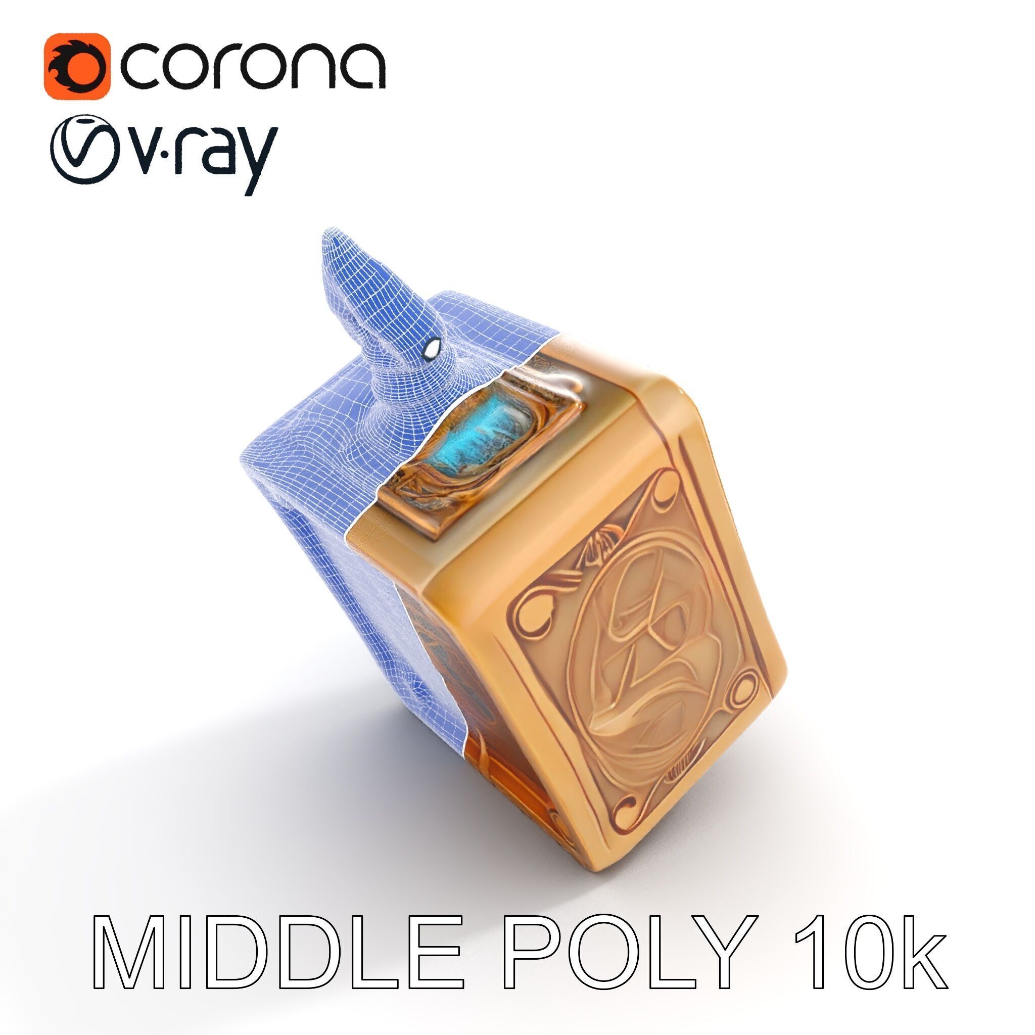 Mystical Artifact Model Pack with Glowing Elements Low-poly 3D model_17