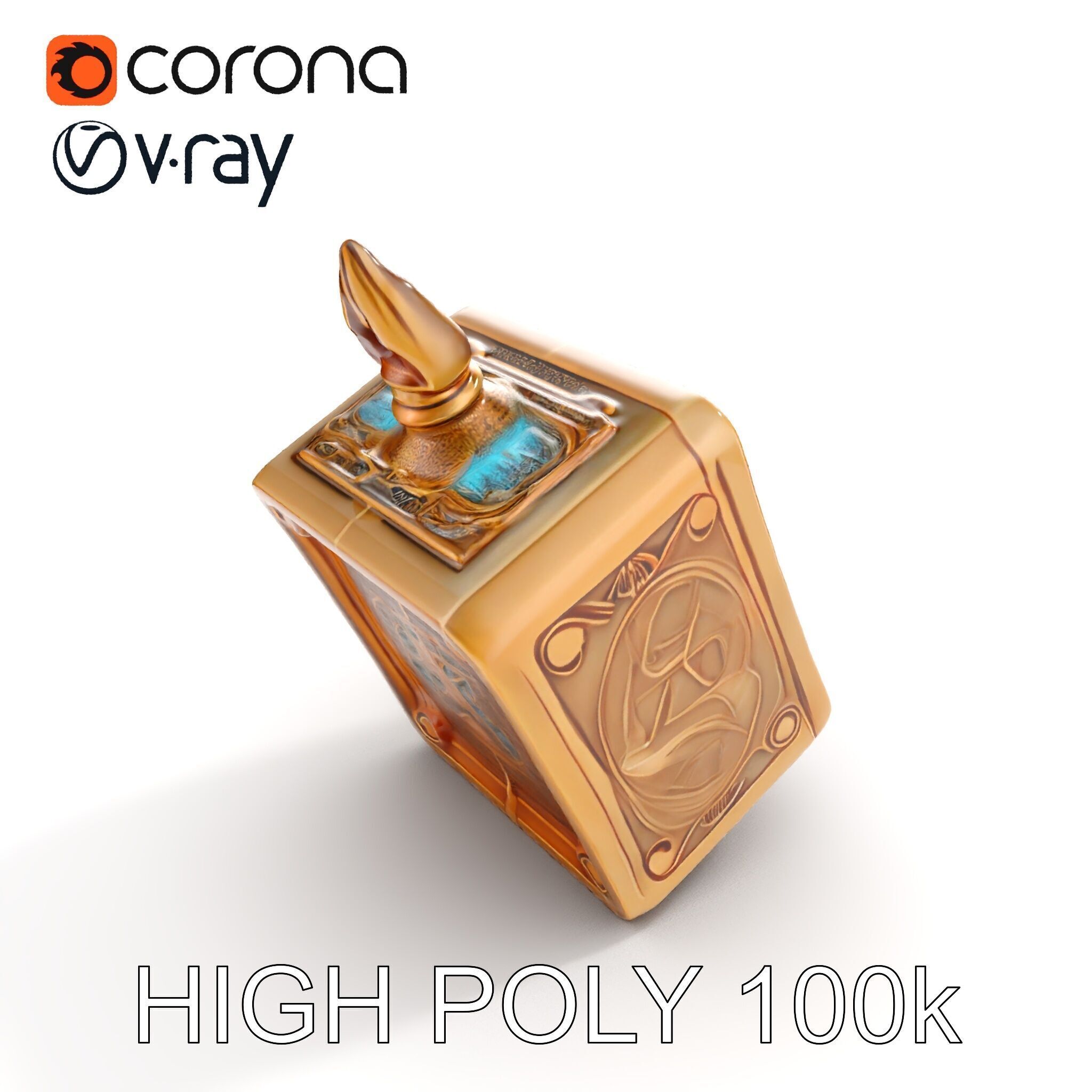 Mystical Artifact Model Pack with Glowing Elements Low-poly 3D model_10
