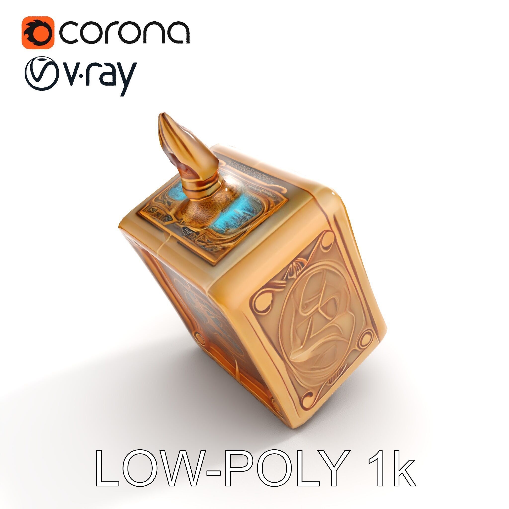 Mystical Artifact Model Pack with Glowing Elements Low-poly 3D model_12