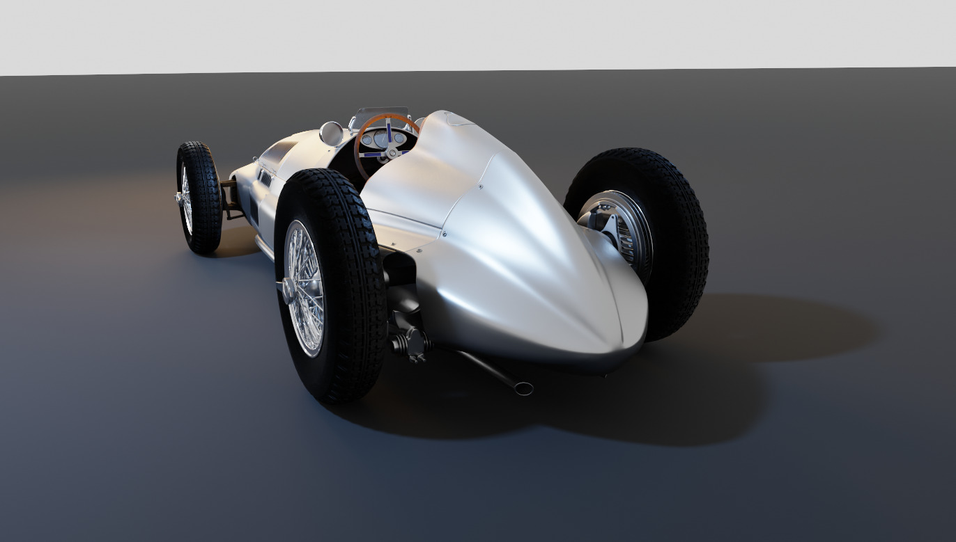 Mercedes-Benz W165 1939 Realistic of Classic Grand Prix Car 3D model_3