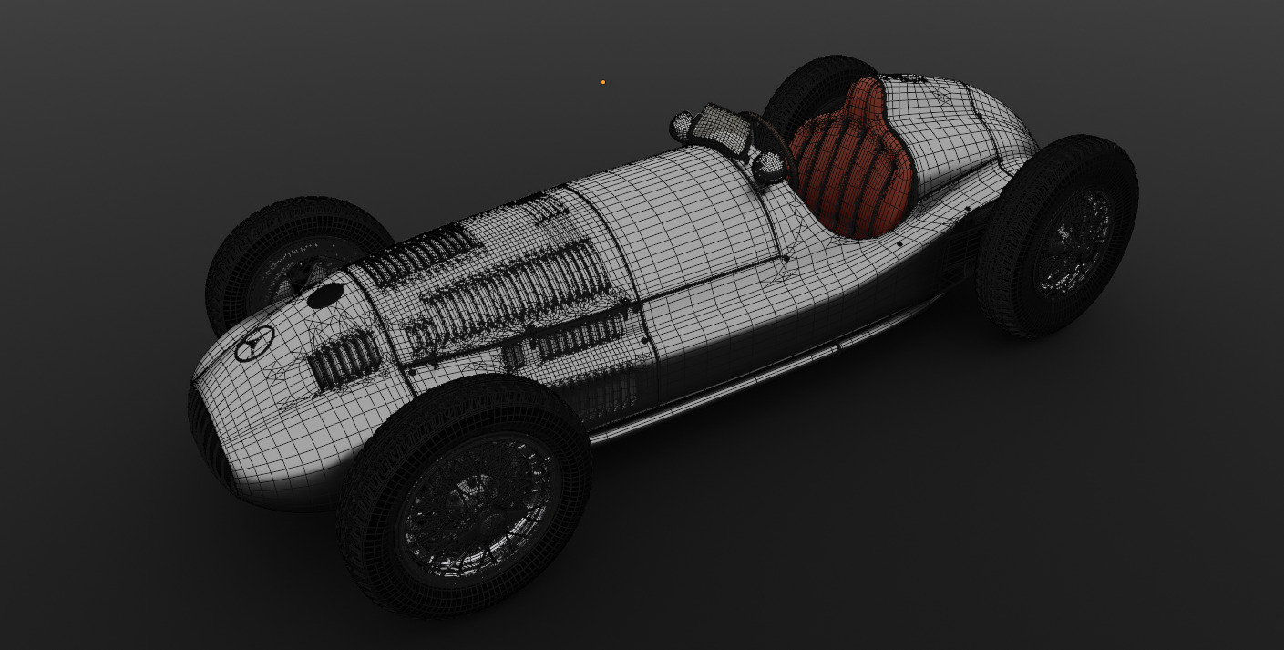 Mercedes-Benz W165 1939 Realistic of Classic Grand Prix Car 3D model_4