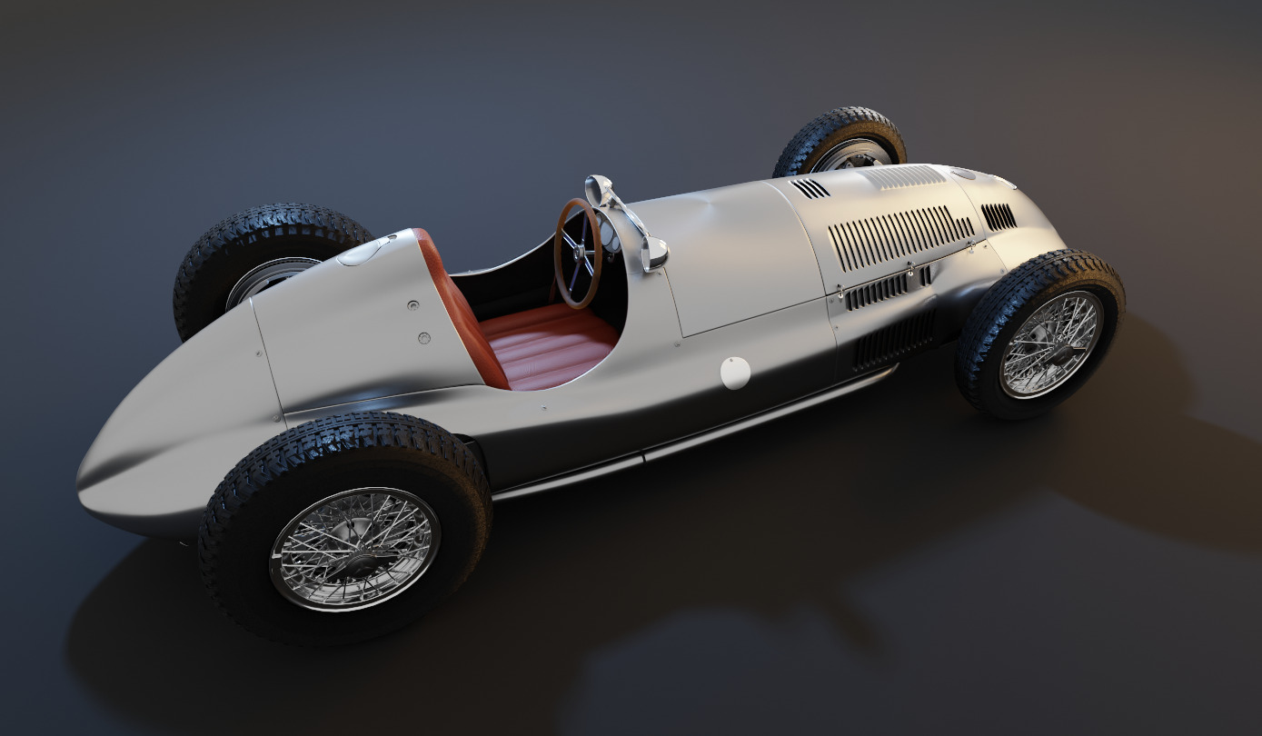 Mercedes-Benz W165 1939 Realistic of Classic Grand Prix Car 3D model_2
