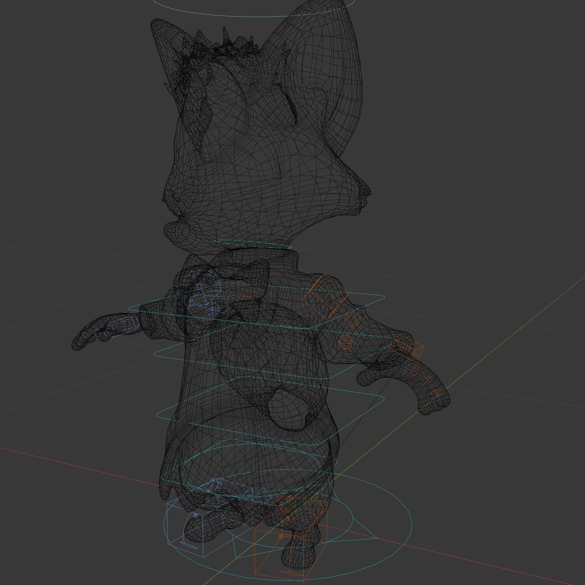 Charming Fox Butler Character Model Rigged and Animated Low-poly 3D model_6
