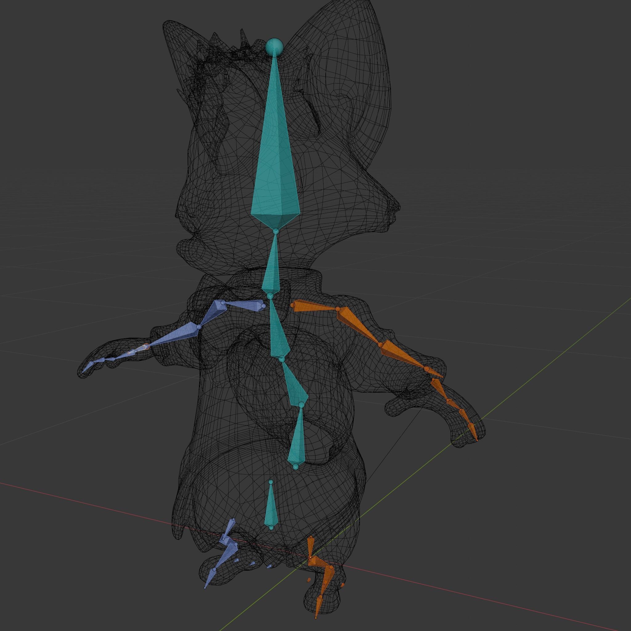 Charming Fox Butler Character Model Rigged and Animated Low-poly 3D model_8