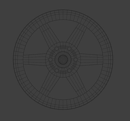 Car Rim with 6 Spokes Low-poly 3D model