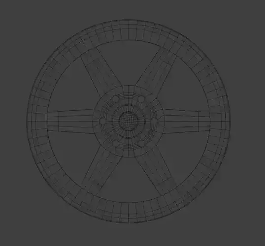 Car Rim with 6 Spokes