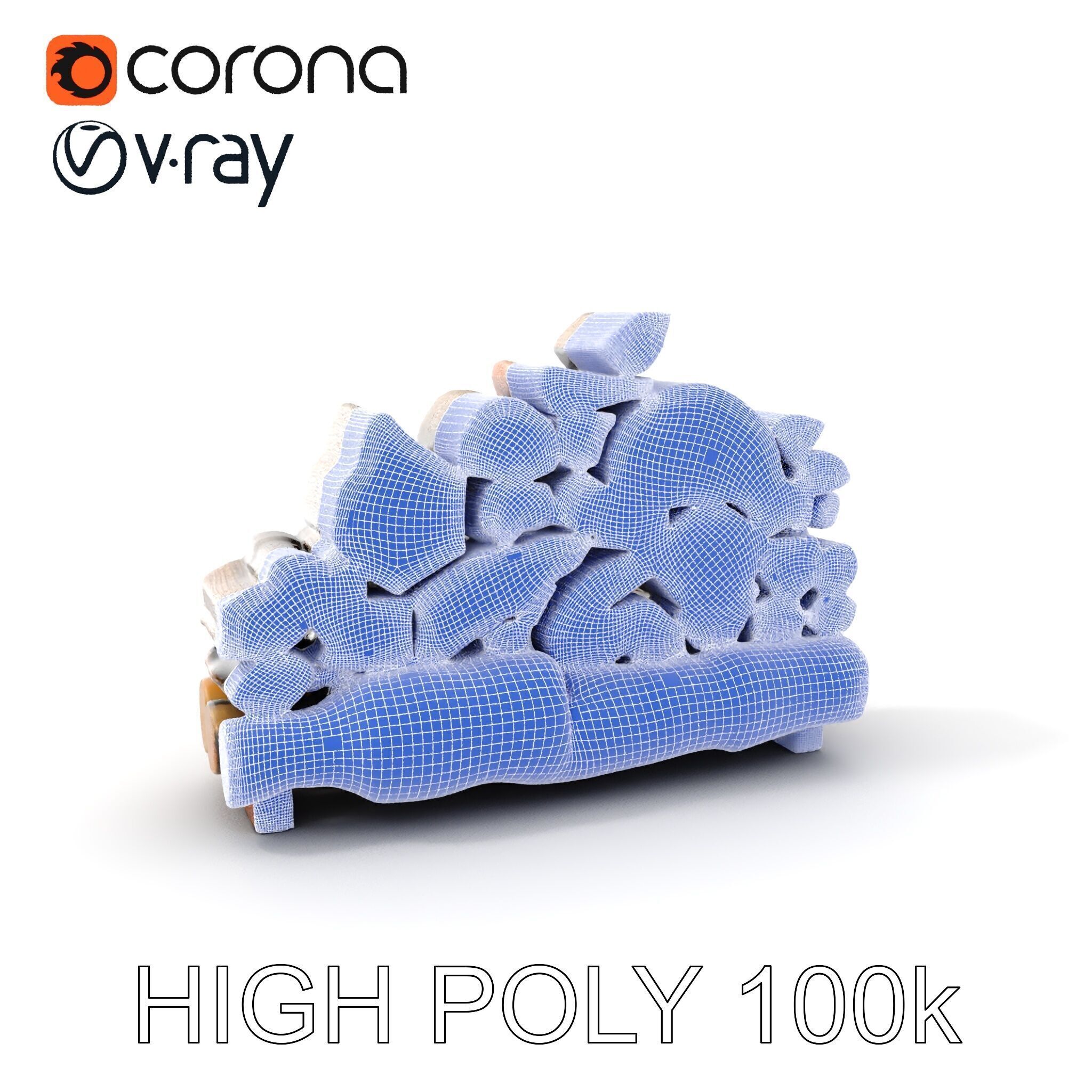 Realistic Firewood Stack Model Pack Low-poly 3D model_4