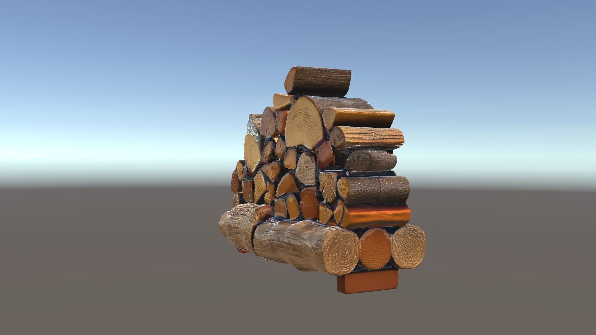 Realistic Firewood Stack Model Pack Low-poly 3D model_5