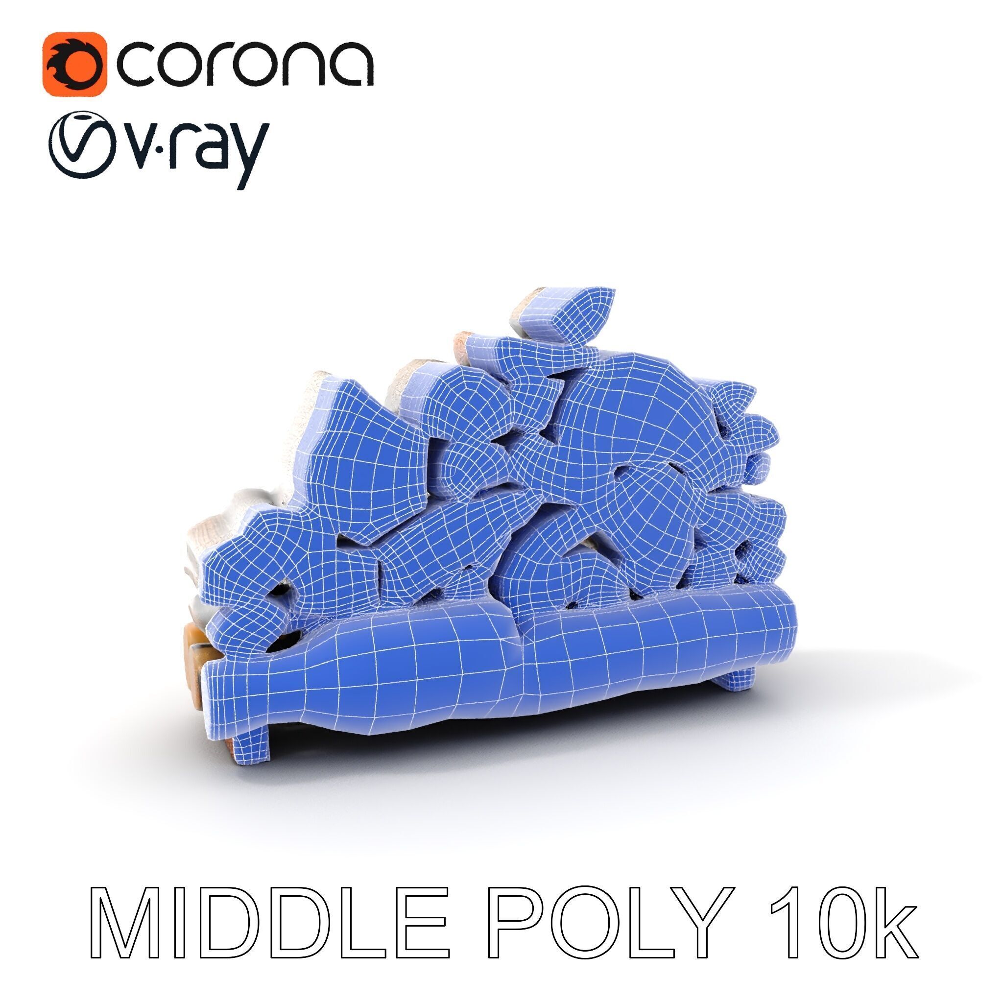 Realistic Firewood Stack Model Pack Low-poly 3D model_30