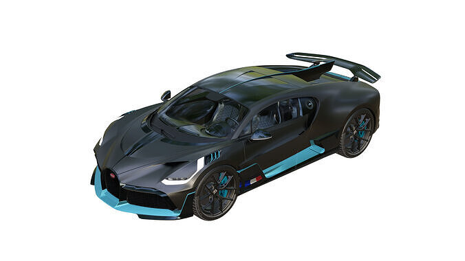 2020 Bugatti Divo Low-poly 3D model