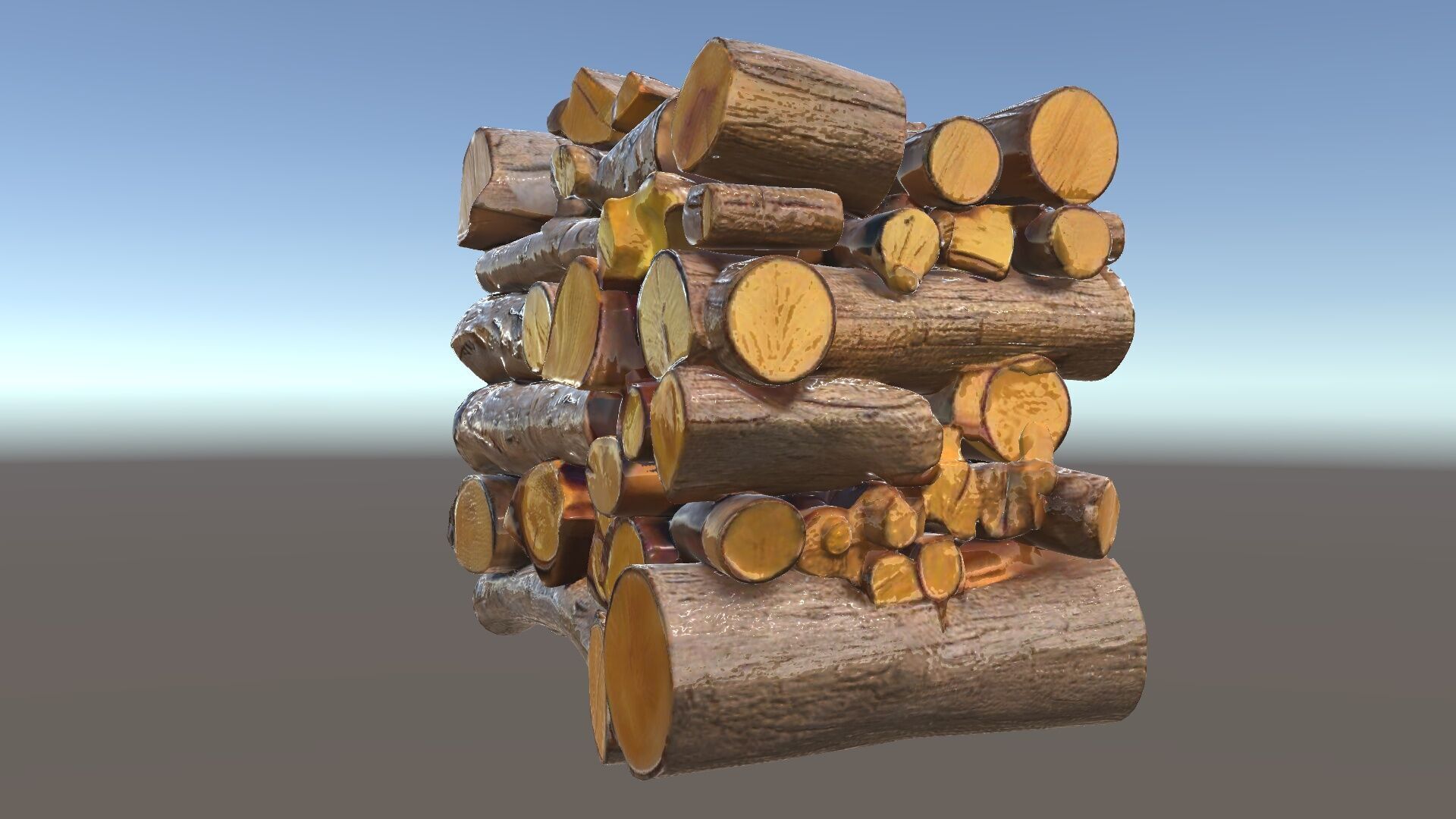 Realistic Firewood Stack Model Pack for D Projects Low-poly 3D model_5