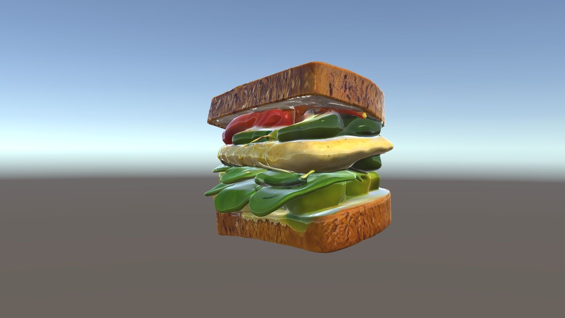 Vegetable Sandwich D Model Pack for Render and Game Design Low-poly 3D model_5