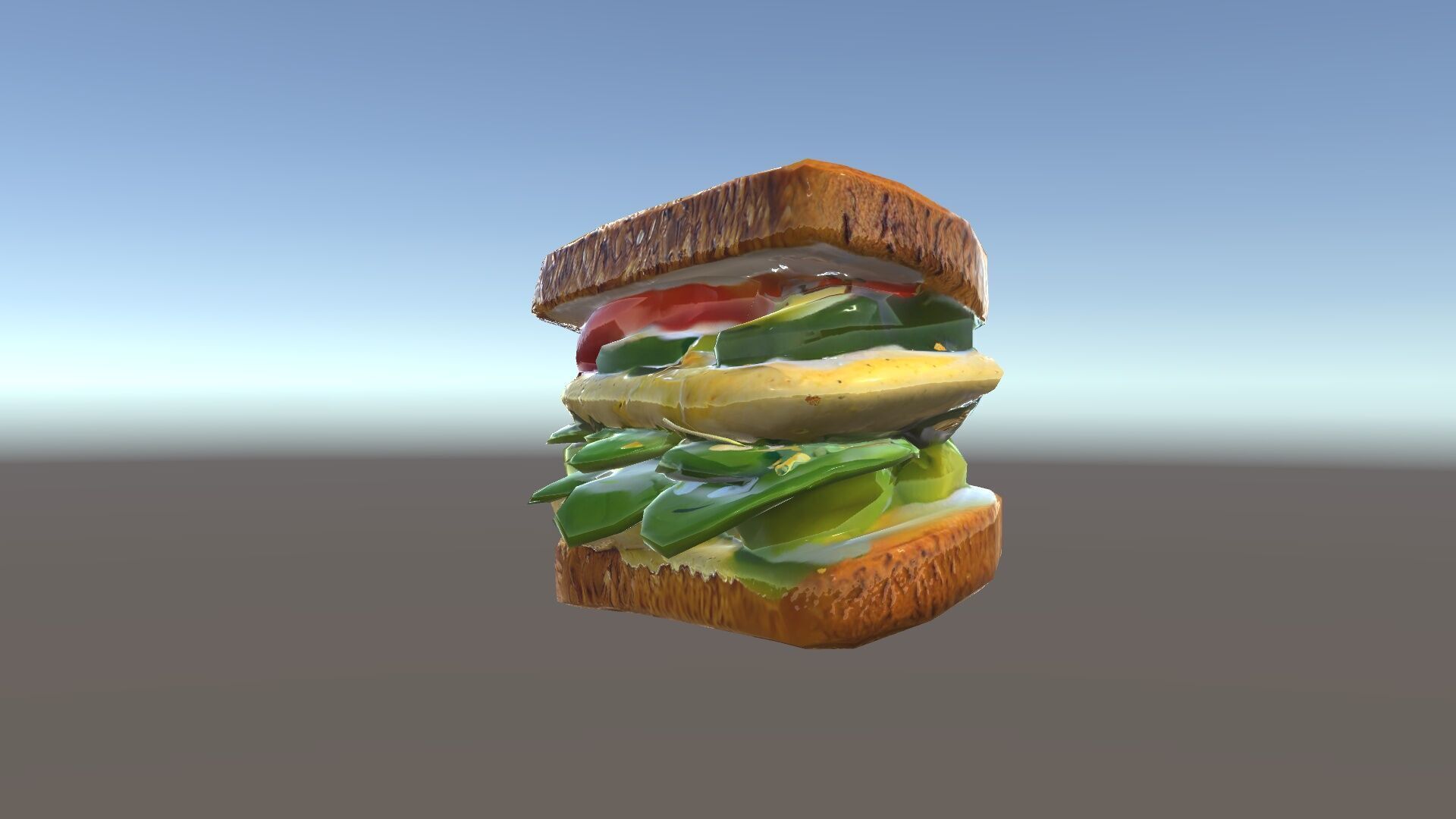Vegetable Sandwich D Model Pack for Render and Game Design Low-poly 3D model_34