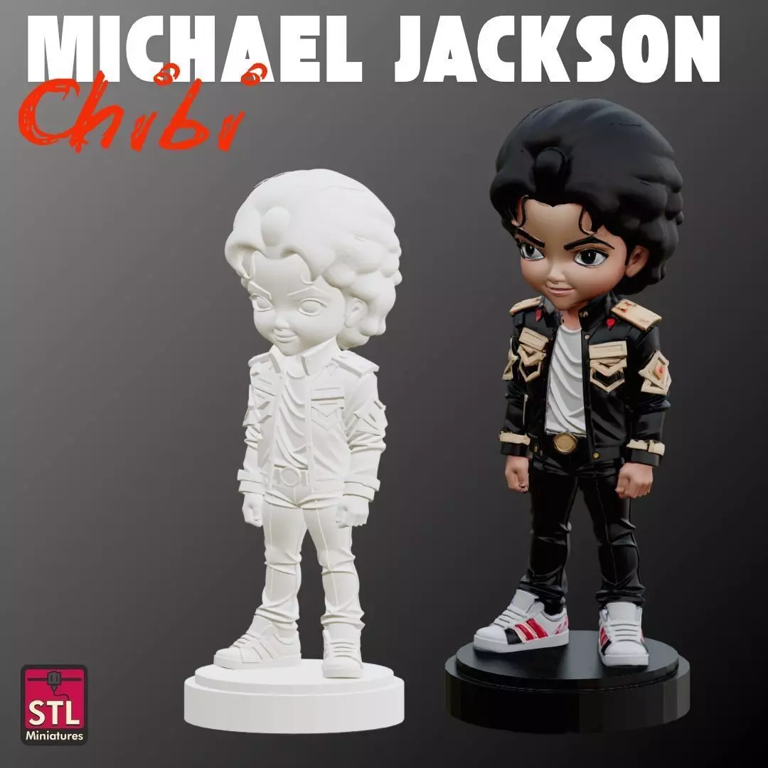 Michael Jackson Chibi Comic Style FanArt 3D print model_0
