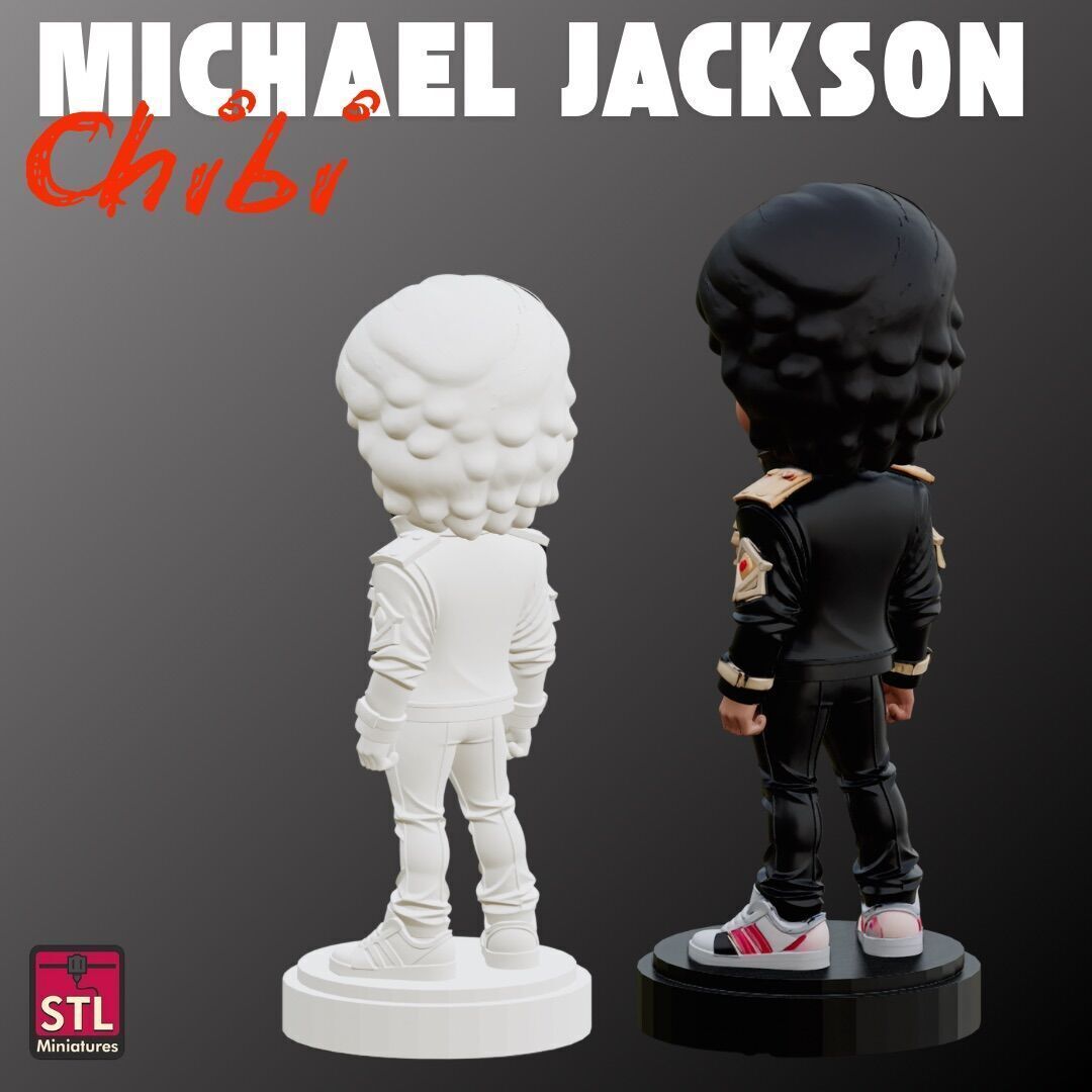 Michael Jackson Chibi Comic Style FanArt 3D print model_2