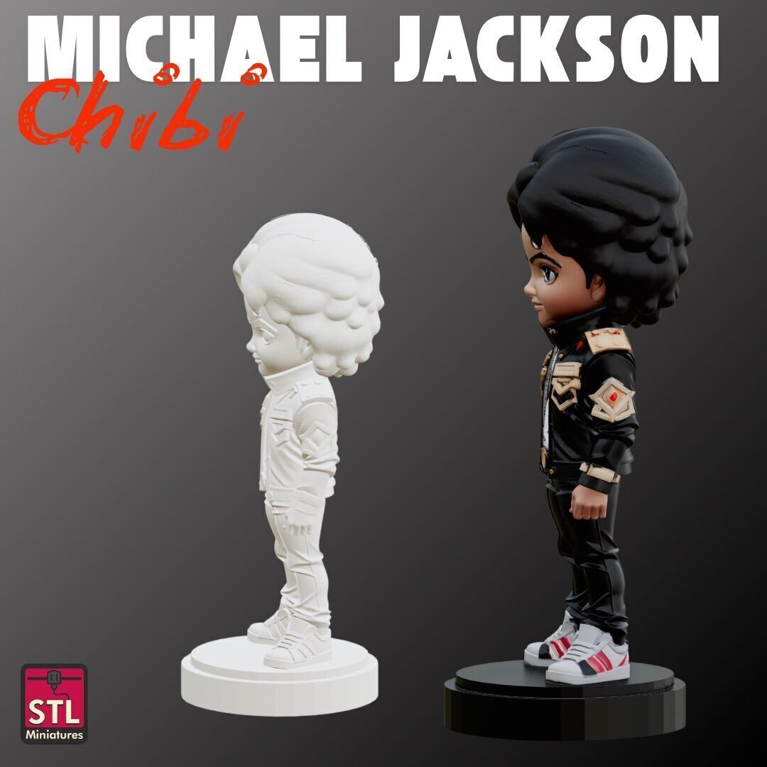 Michael Jackson Chibi Comic Style FanArt 3D print model_1
