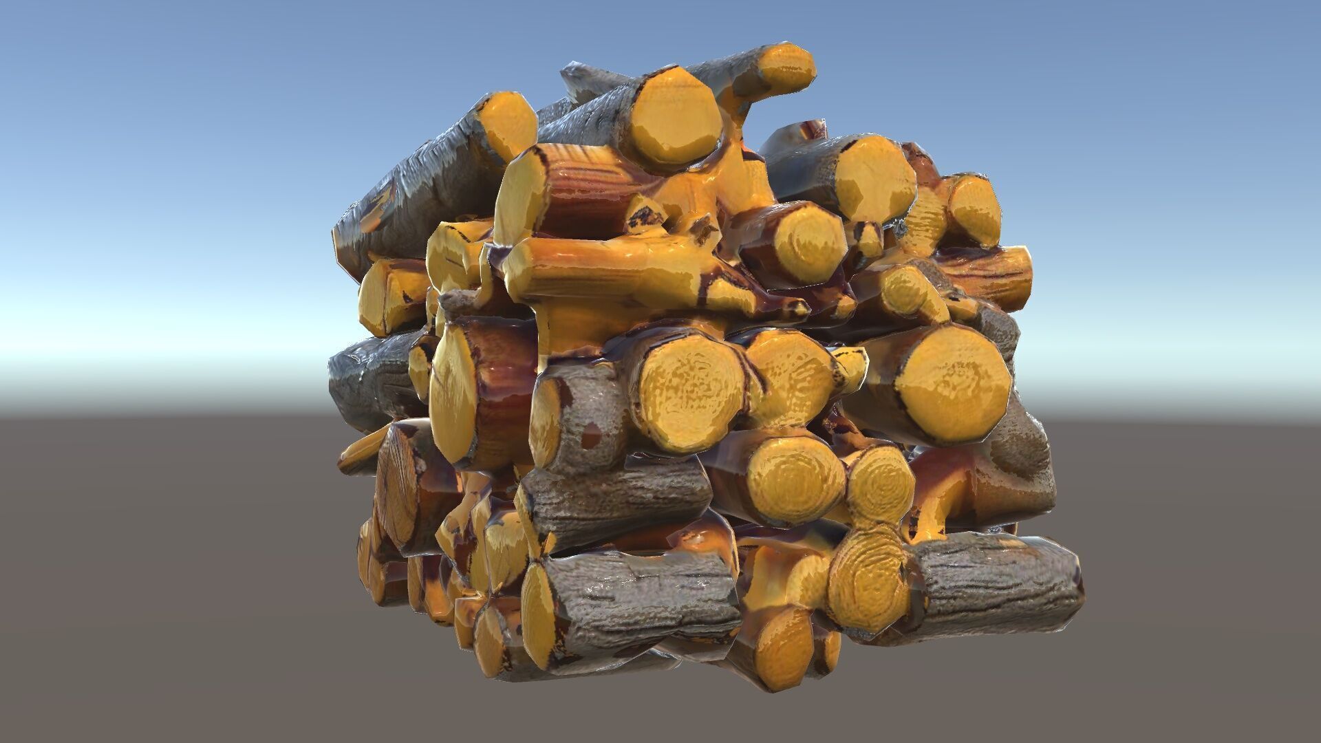 Firewood Stack model pack for D rendering and games Low-poly 3D model_33