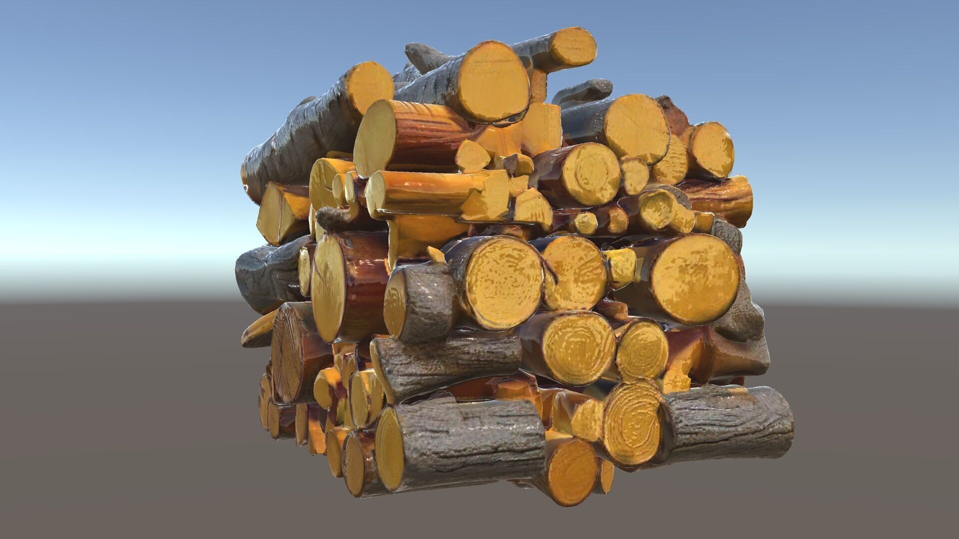 Firewood Stack model pack for D rendering and games Low-poly 3D model_34