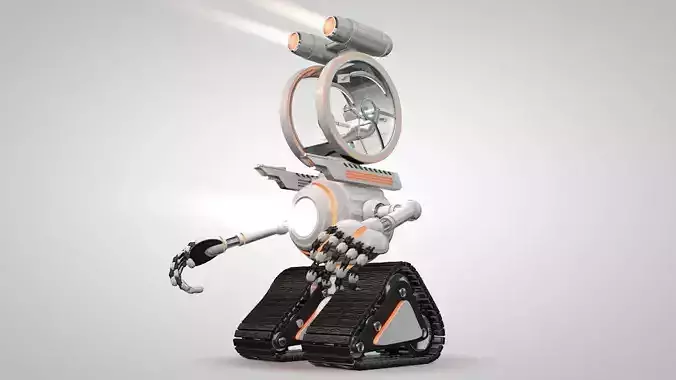 Robot 04 with Cockpit  Free 3D model