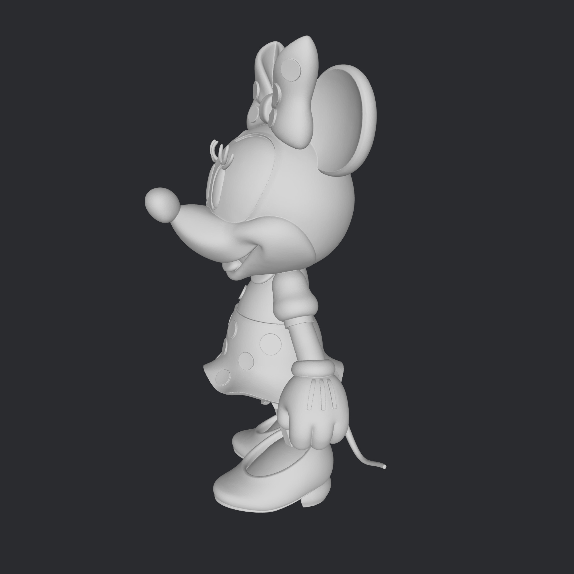 minie mouse figure 3D print model_2