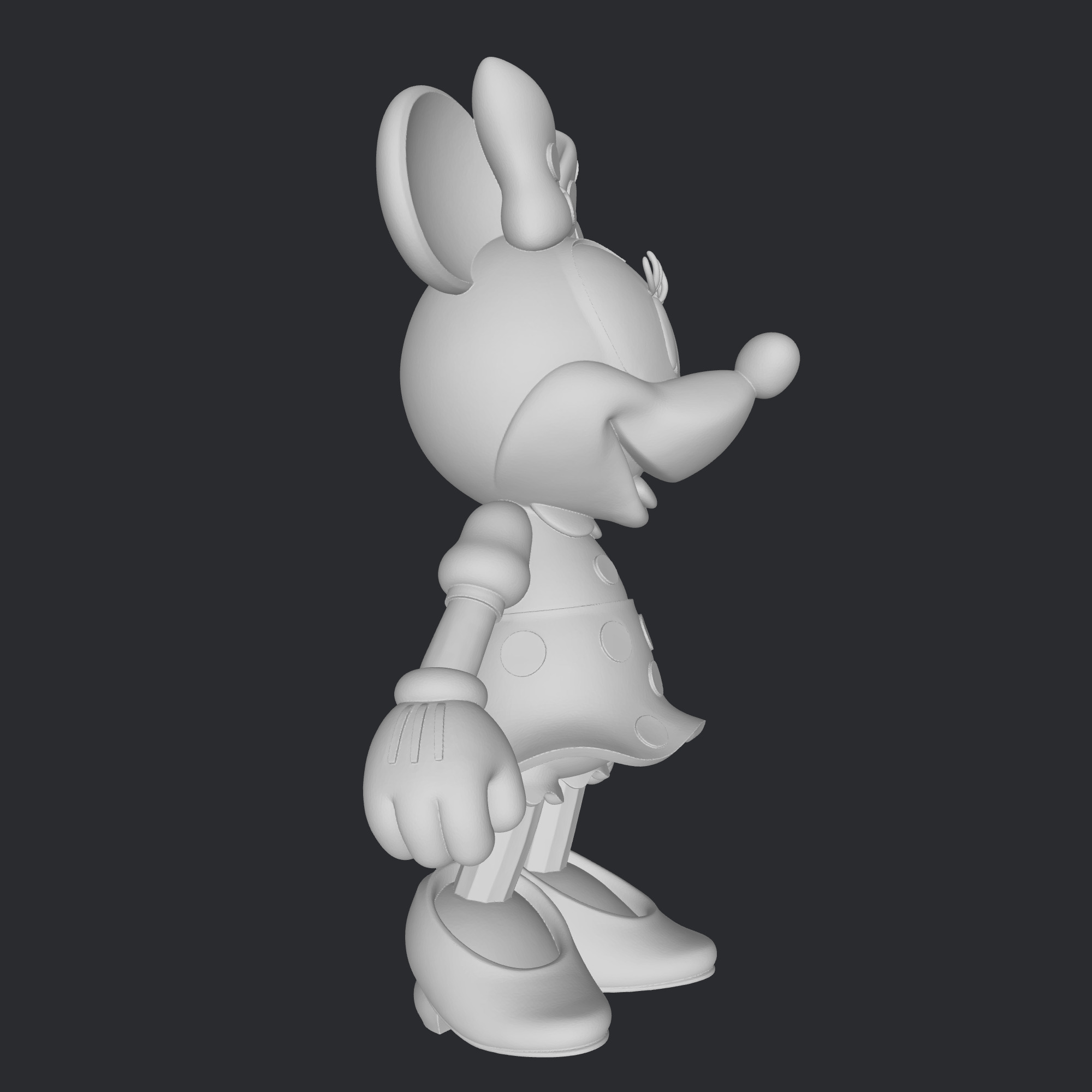 minie mouse figure 3D print model_3